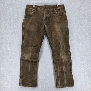 KUHL Men 36 x 30 Rydr Lean Pant Brown Vtg Patina Dye Outdoor Articulated Knee